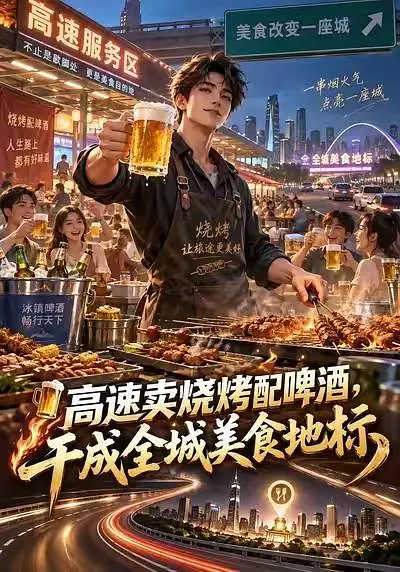 高速卖烧烤配啤酒，干成全城美食地标